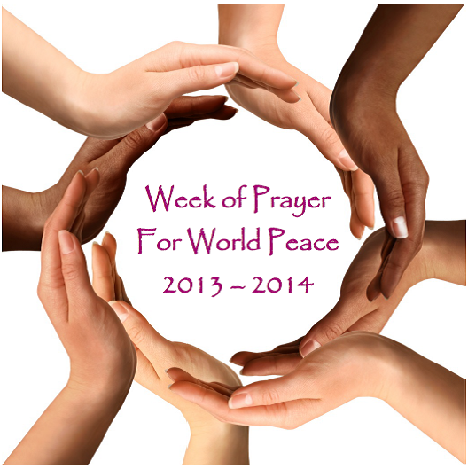 Prayers for world peace 2013 multi racial hands