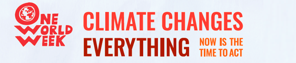 OWW newsletter header title - Climate Changes Everything - Now is the time to act
