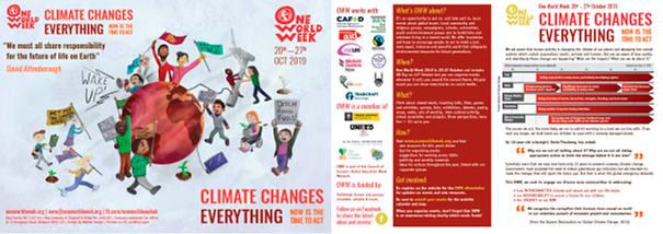 One World Week printed newsletter 2019. Thumbnail image.