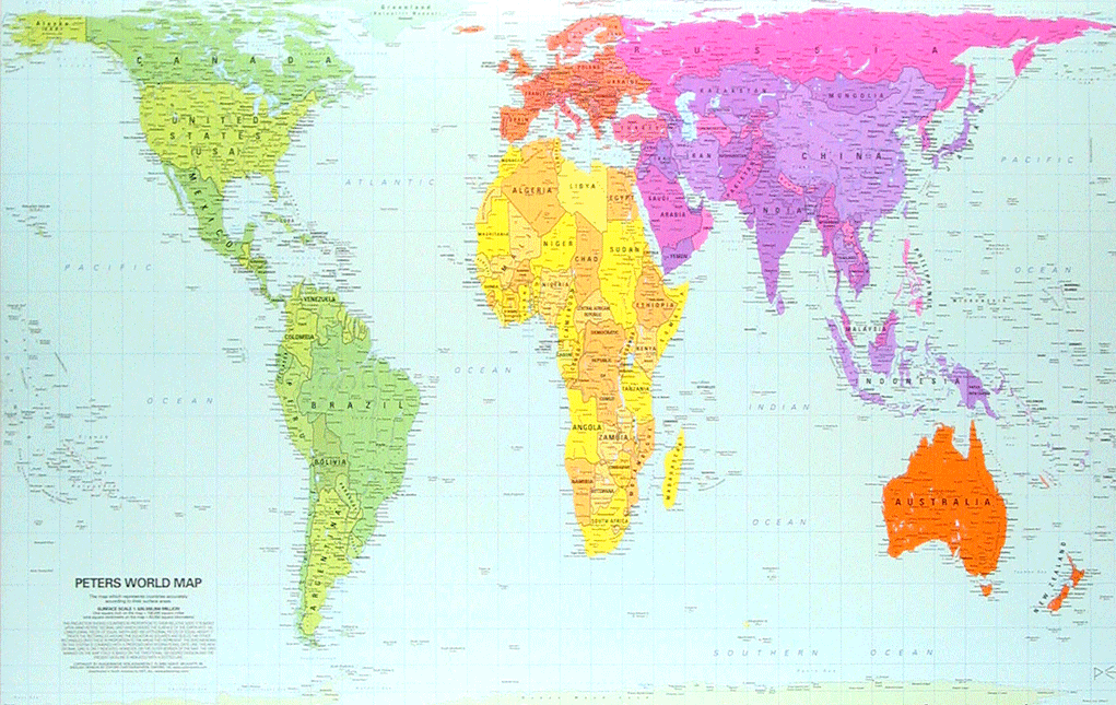 Peters world map